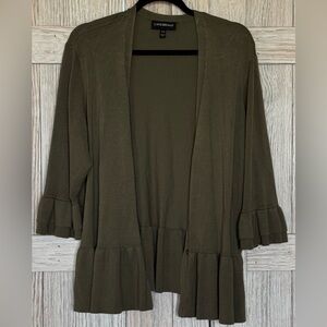 Lane Bryant Olive 3/4 Sleeve Cardigan sz 18/20
